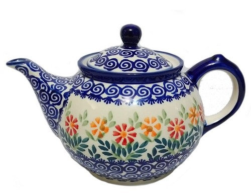 Polish Pottery Tea Pot 6 cup  .08 L