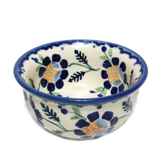 Polish Pottery Blue Daisy Snack bowl
